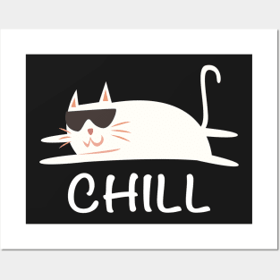 Chill Cat Funny Posters and Art